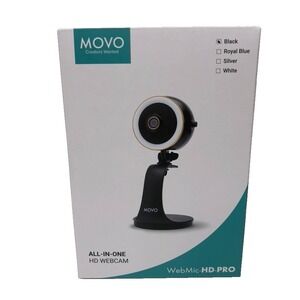 Movo All In one HD Webcam WebMic-HD-Pro Black New USB To USB-C Monitor Mount‎